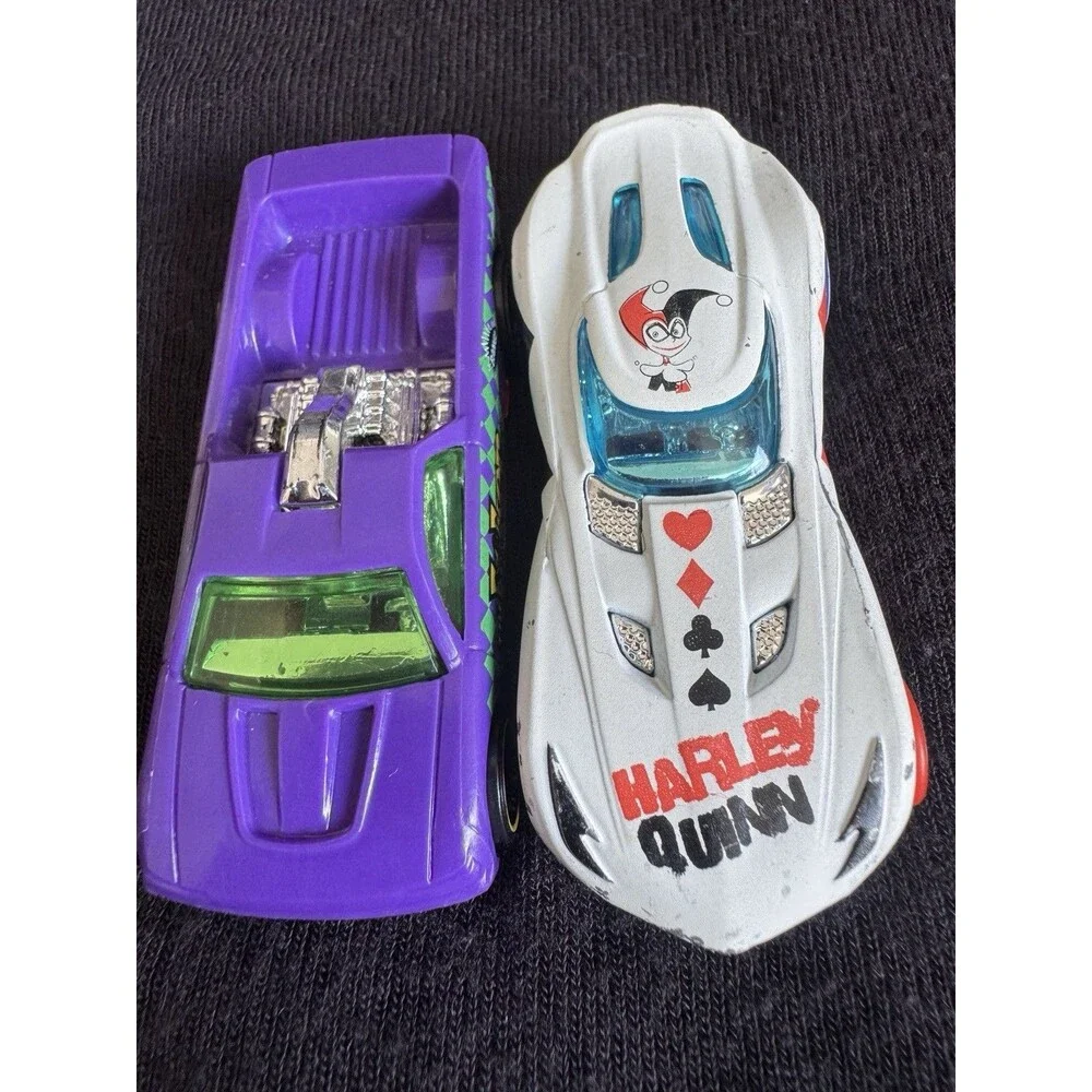 Vintage  Hot Wheels The Joker Harley Quinn Custom Diecast Toy Cars 2 Pack 1/64